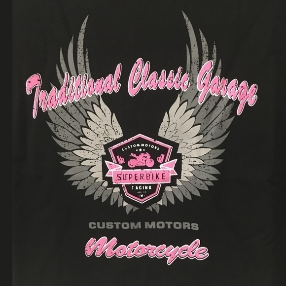 Angel Wings Biker Punk Cropped Top Tee Tank Shirt Short Sleeve Cotton NIP - Picture 5 of 11